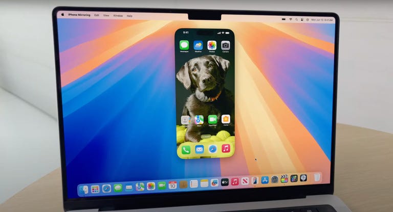 iPhone mirrored on Mac